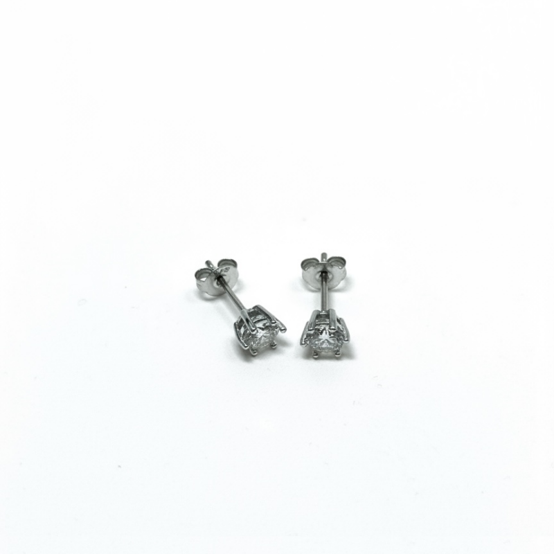 Orecchini moissanite 5 mm