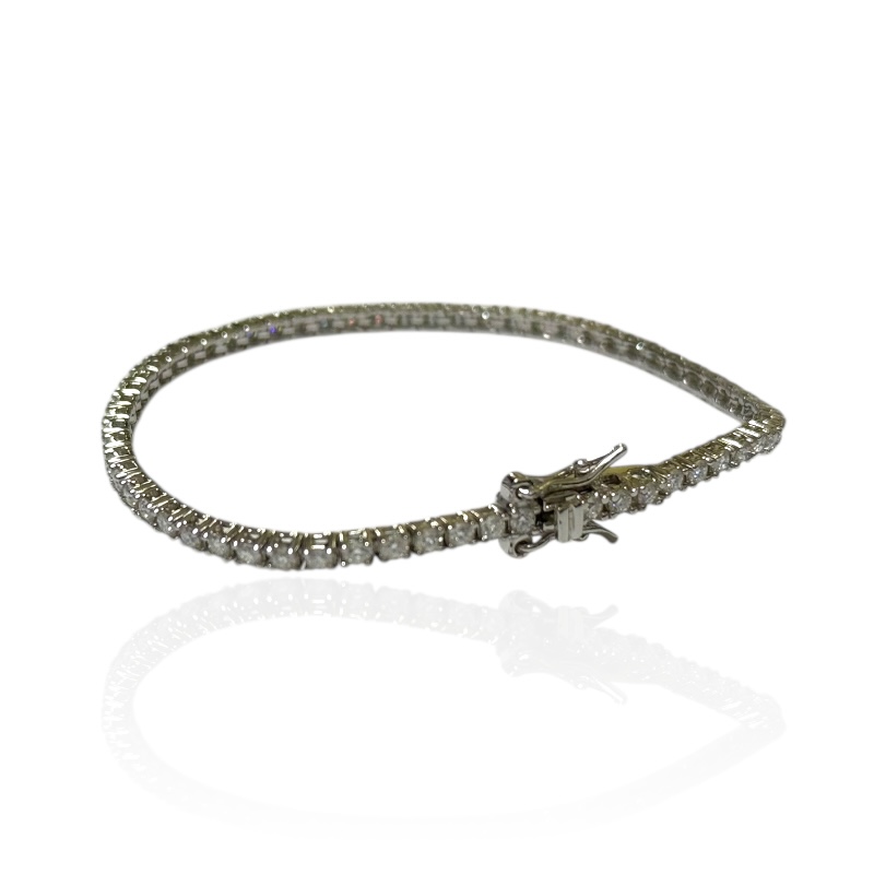 Bracciale tennis moissanite 2,5 mm 18 cm