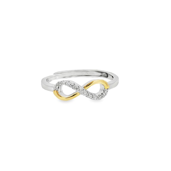 Anello infinito bicolore