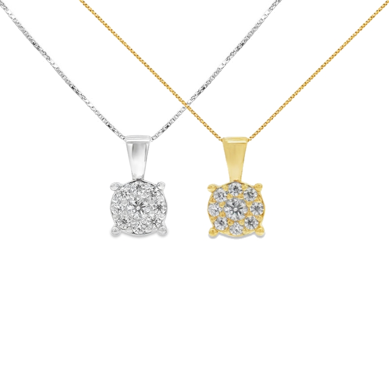 Collana con fiore in moissanite