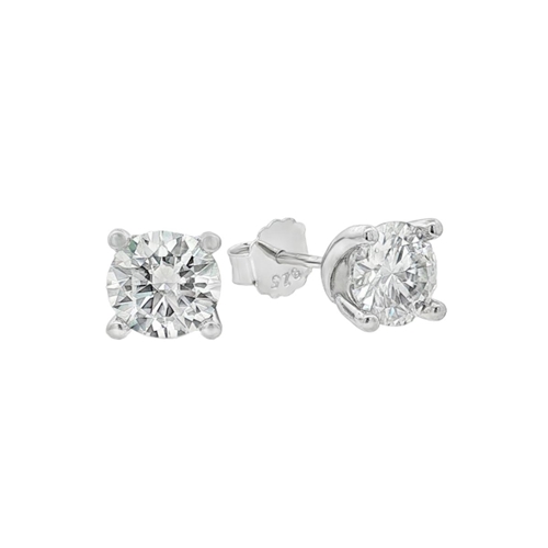 Orecchini punto luce in moissanite