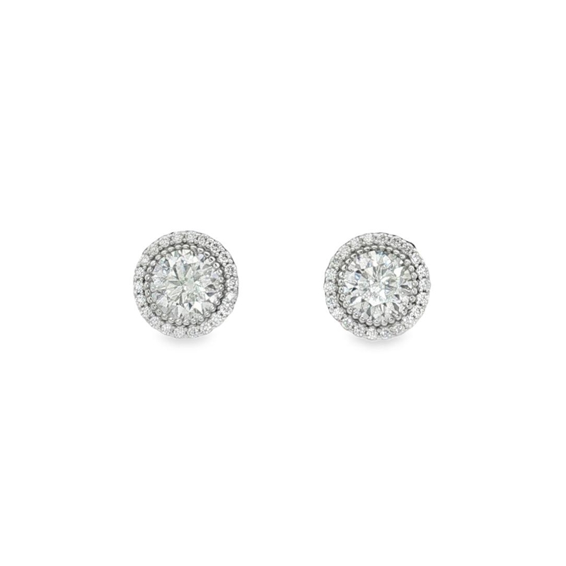 Orecchini con moissanite da 6,5 mm
