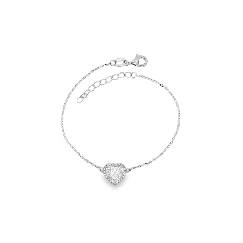 Bracciale cuore in moissante